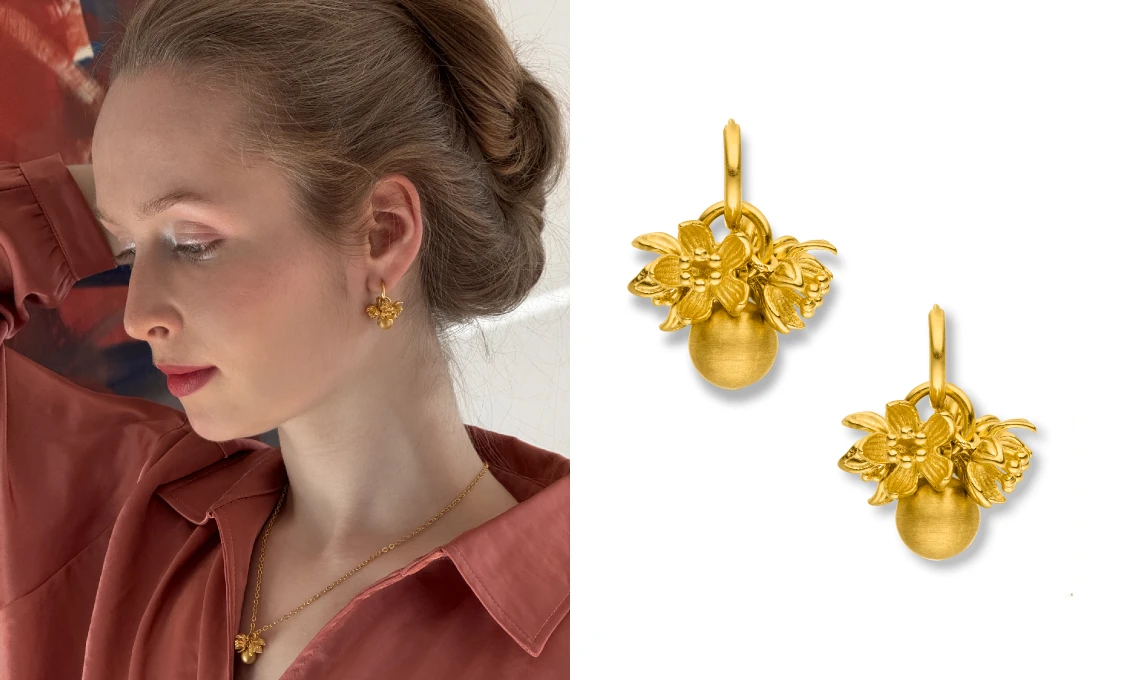 Model trägt AMALA Schmuck von Doll Up Sister