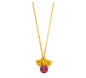 Preview: Cherry Bloom Halskette mit Goldauflage und Hydroquarzkugel