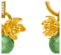 Preview: Detailansicht der Cherry Bloom Ohrringe mit Goldauflage und Hydroquarzkugel