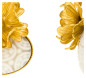 Preview: Detailansicht der DOLL UP SISTER Ohrringe „Rosaya“ mit Goldauflage und ovalen ornamentalen Glassteinen