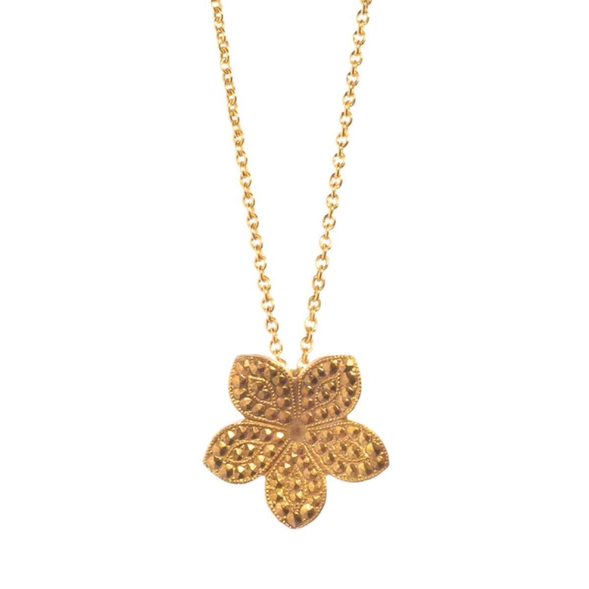 Collier Jasmin mit goldener Blüte, 750er-Goldplattierung – eleganter Halsschmuck von Doll Up Sister